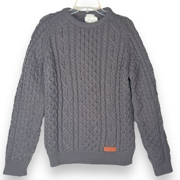 Peregrine England Cable Knit Sweater‎ Women's Size Large Wool Chunky Fisherman - Picture 1 of 10